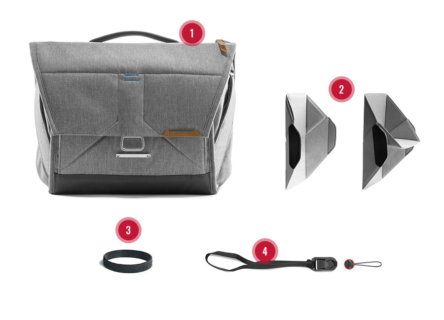 Everyday Messenger bag with Flex-Fold Dividers, Tripod Band and Anchor key tether